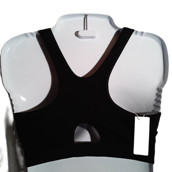 Angabriel Wirefree women's high impact zip front sports bra Size 2XL Black - Picture 4 of 9